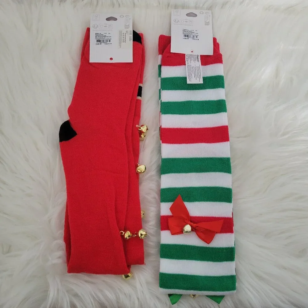 Claire's Christmas Over-the-Knee Socks Set